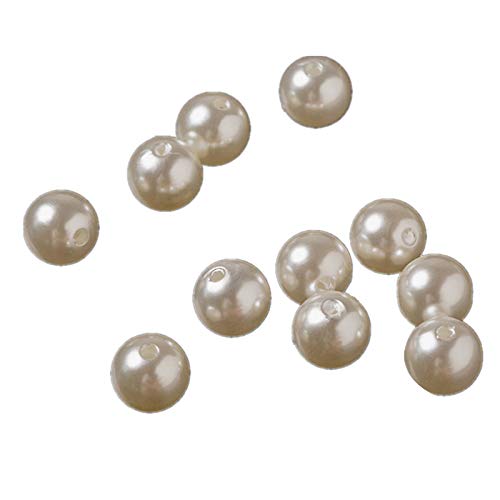 Gbloodst 4800 Stück, Beige, 6 mm, gerades Loch, DIY, für Kleidung, 0,5 kg, ABS-Perle, runde Modeperlen, Bastelzubehör, Herstellung von Gbloodst