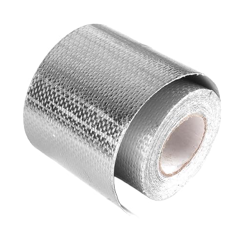 Gcerfby Aluminiumfolien-Klebeband, Hitzebeständige Klebeverbindung, Auspuffrohr-Dichtungsabdeckung, Robust/wasserdicht, Flexibel/einfach Anzubringen, Für Kraftfahrzeuge von Gcerfby