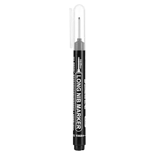 Gcerfby Carpenter Pen – 20 Mm/0,79 Zoll Langer Marker Für Den Bau – Schnell Trocknende Permanentmarker, Bohrmarker Mit Langem Kopf Für Und Bauunternehmer von Gcerfby