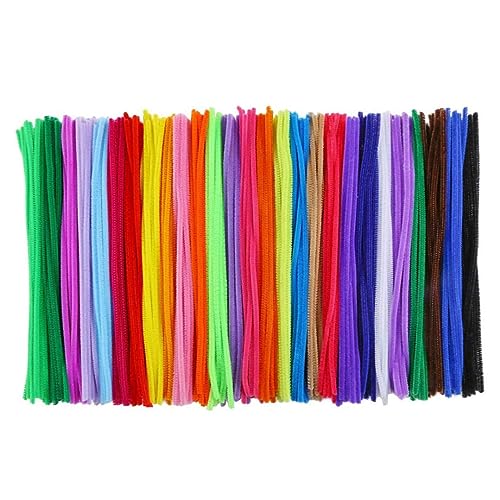 Chenille Stiele Pfeifenreiniger farbenfrohe Sticks DIY Bastelwerkzeugwerkzeugpfeife für Kinder Kinder 100pcs von Gcroet