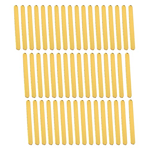 Eisstangen Lolly Bastelsticks Acryl wiederverwendbar für Süßigkeiten Apple Home Party Kinder DIY -Projekte Golden 50 PCs. von Gcroet