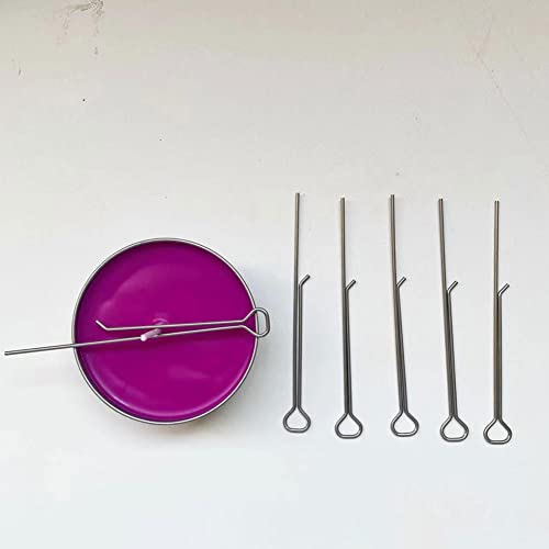 Gcroet 10 stücke Kerze Docht für Kerzenformen, die DIY, Kerze Dochthalter, Metallkerze-Docht-Zentriergerät, Kerze-Kernhalter, Kerze-Dochthalter Edelstahl-elastisches Docht-Zentrier-Clips-Gerät von Gcroet