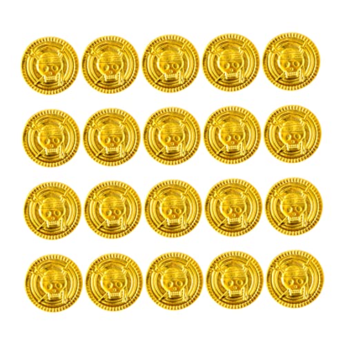 Pirate Gold Coin Halloween Plastic Treasure Huntspiel Requisiten für Party 20pcs .. von Gcroet