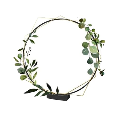 Gdnhovfnxe Hochzeit Kreis Mittelstück Kreis Ringe für Hochzeitskranz | Floraler Kreis aus Metall für Hochzeitsdekorationen,Mittelstück Kreis Blumen für von Gdnhovfnxe