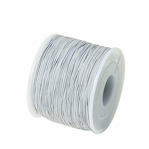 GeOinQL Perlenschnüre, 130M 0.8mm Braided Nylon Beading Cord Chinese Knotting Rattail Macrame Thread String Roll for Jewelry Making Beading Macramé Wrapping Supplies DIY Crafts(Gray) von GeOinQL