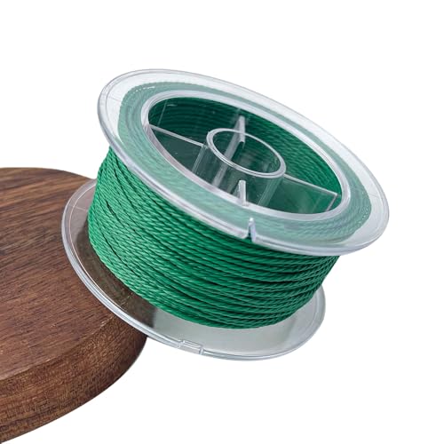 Perlenschnüre, 1mm Waxed Cord 21.87 Yard Waxed Polyester Cord Poly Wax Thread String for Bracelet Making Necklaces Beading Jewelry Making and DIY Crafts(Jade Green) von GeOinQL