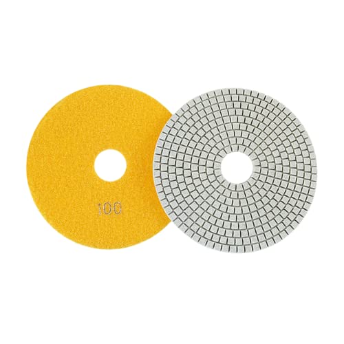 GeRRiT Diamant-Polierpads für Trockene/Nasse, 150 mm, trockene und nasse Diamant-Polierpads, flexible Schleifscheiben für Granit, 100# von GeRRiT