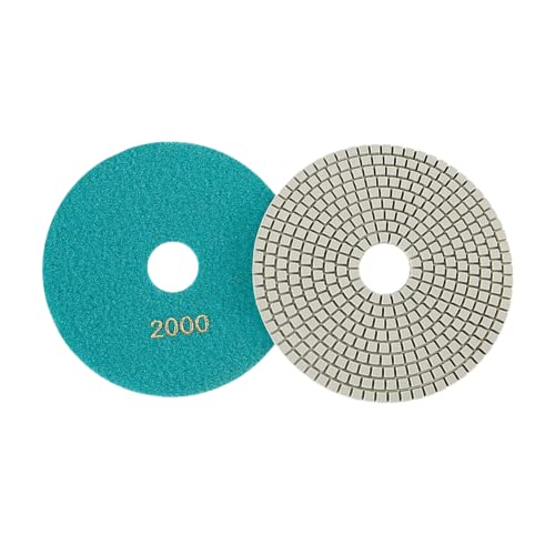 GeRRiT Diamant-Polierpads für Trockene/Nasse, 150 mm, trockene und nasse Diamant-Polierpads, flexible Schleifscheiben für Granit, 2000# von GeRRiT