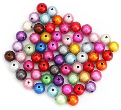 60 Stück 12mm Magic Pearls Magic Beads Armband Reflektierende Perlen Magic Perlen 3D Magic Pearls Reflektierende Perlen Acrylperlen für die Schmuckherstellung für DIY-Schmuck (Mischfarbe) von Geaanen