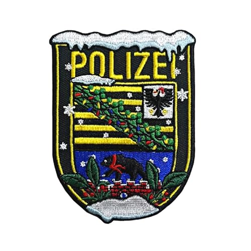 Polizei Xmas Sachsen - Anhalt Textil Patch mit Klett Weihnachtsdesign von Gearbuddies