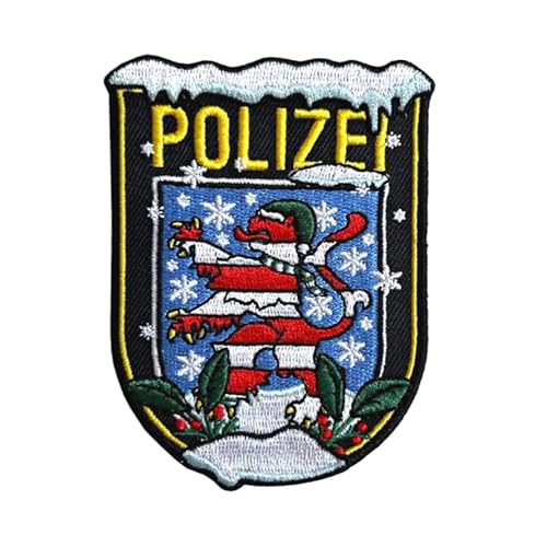 Polizei Xmas Thüringen Textil Patch mit Klett Weihnachtsdesign von Gearbuddies