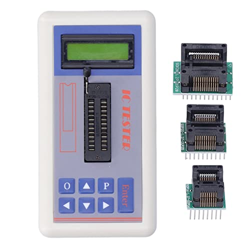 Integrierter Schaltkreistester, IC-Transistor-Messgerät, automatischer Transistordetektor mit 5 V 3,3 V AUTO-Modi für Mikroelektronik-Ingenieure (Mit Klemmen) von Gearwell