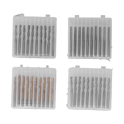 Schaftfräser-Fräser-Bit-Set, 40-teilig, 1/8 Zoll CNC-Fräser, Fräsen, Schnitzen, Bit-Set, Wolframstahl, Holzbearbeitung, Schnitzen für CNC-Drehmaschinen von Gearwell