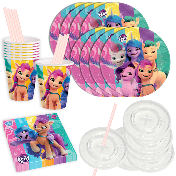 My Little Pony Basic Set, 50-teilig für 8 Kinder von Geburtstagsfee