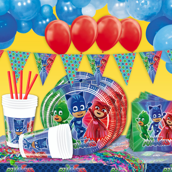 PJ Masks - Mottopartyset XL, 132-teilig von Geburtstagsfee