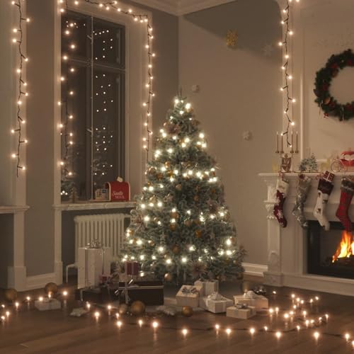 Gecheer Lichterkette 300 LEDs Weihnachtsdekorationen Weihnachtsbeleuchtung, 8 Modi Lichterkette Weihnachtsbaum Weihnachtsdeko, Indoor und Outdoor 30 m Warmweiß von Gecheer