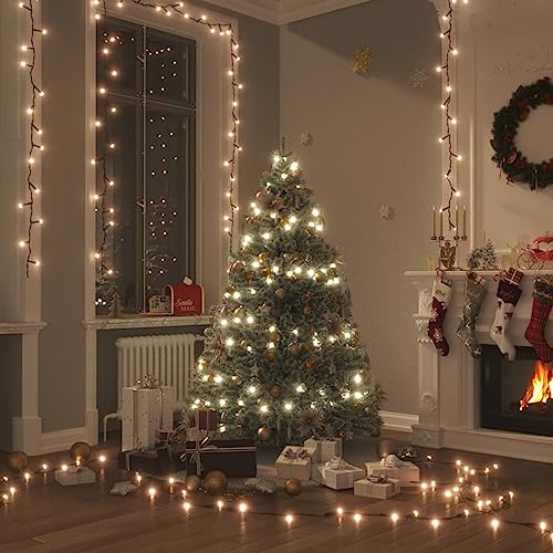 Gecheer Lichterkette 400 LEDs Weihnachtsdekorationen Weihnachtsbeleuchtung, 8 Modi Lichterkette Weihnachtsbaum Weihnachtsdeko, Indoor und Outdoor 40 m Warmweiß von Gecheer