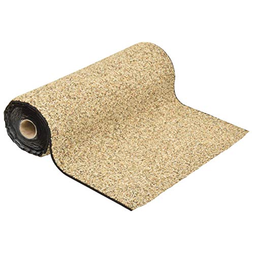 Gecheer Steinfolie Böschungsmatte Teichvlies Ufermatte Teichfolie Folie für Teichrand Bachlauf Natur-Sand 250x60 cm von Gecheer