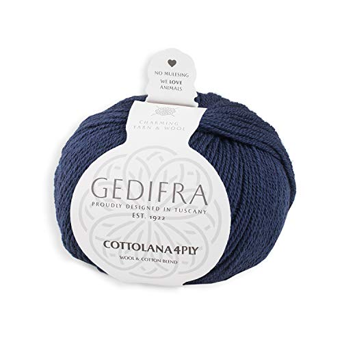 Gedifra 9810036-02411 Handstrickgarn, Wolle, 50% Baumwolle, 2411, onesize von Gedifra