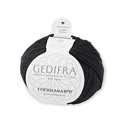 Gedifra 9810036-02412 Handstrickgarn, Wolle, 50% Baumwolle, 2412, onesize, 175 Meter von Gedifra