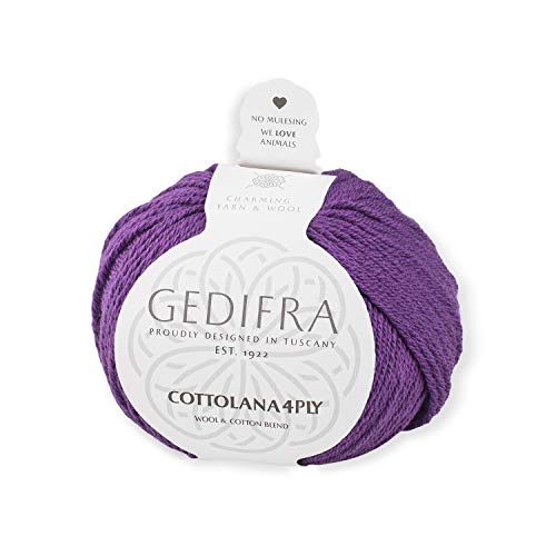 Gedifra 9810036-02413 Handstrickgarn, Wolle, 50% Baumwolle, 2413, onesize von Gedifra