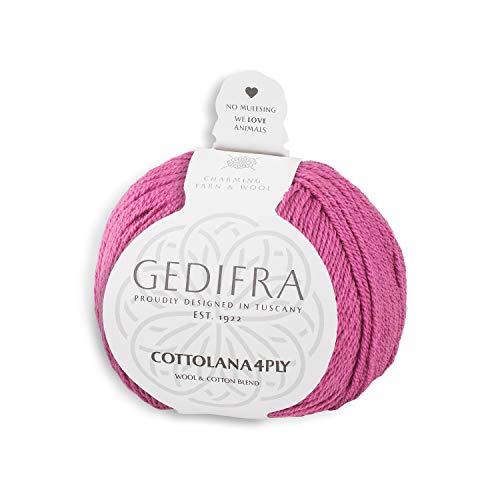 Gedifra 9810036-02416 Handstrickgarn, Wolle, 50% Baumwolle, 2416, onesize von Gedifra