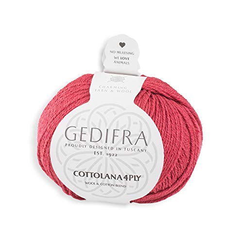 Gedifra 9810036-02417 Handstrickgarn, Wolle, 50% Baumwolle, 2417, onesize, 175 Meter von Gedifra