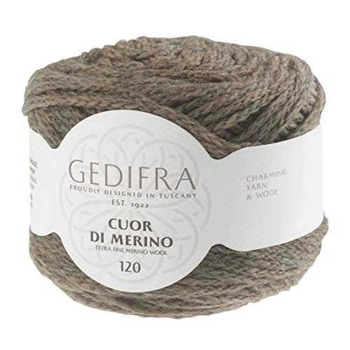 Gedifra Cuor Di Merino 120 9810002-00103 braun Handstrickgarn, Merinowolle, Schurwolle von Gedifra