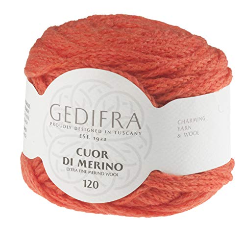 Gedifra Cuor Di Merino 120 9810002-00111 orange Handstrickgarn, Merinowolle, Schurwolle von Gedifra