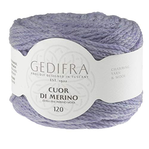 Gedifra Cuor Di Merino 120 9810002-00120 lavendel Handstrickgarn, Merinowolle, Schurwolle von Gedifra