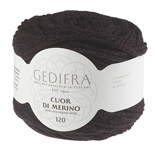 Gedifra Cuor Di Merino 120 9810002-00122 burgund Handstrickgarn, Merinowolle, Schurwolle von Gedifra