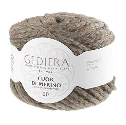 Gedifra Cuor Di Merino 60 9810003-00203 braun Handstrickgarn, Merinowolle, Schurwolle von Gedifra