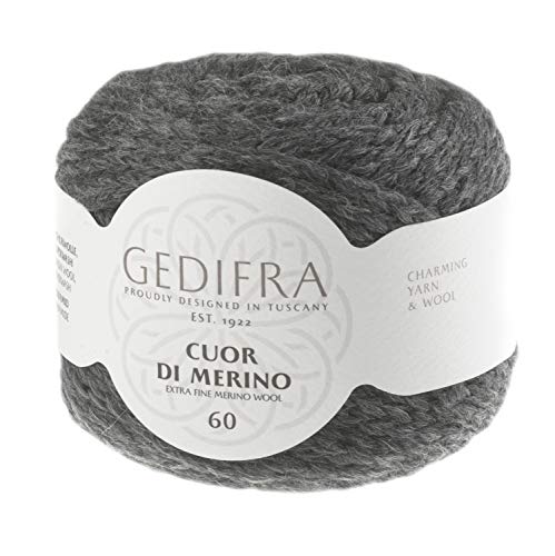 Gedifra Cuor Di Merino 60 9810003-00207 dunkelgrau Handstrickgarn, Merinowolle, Schurwolle von Gedifra