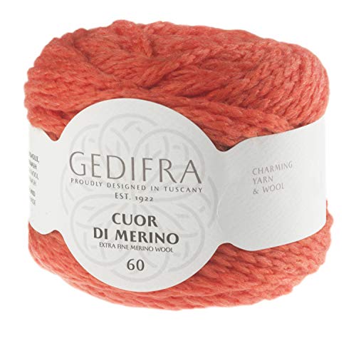 Gedifra Cuor Di Merino 60 9810003-00211 orange Handstrickgarn, Merinowolle, Schurwolle von Gedifra