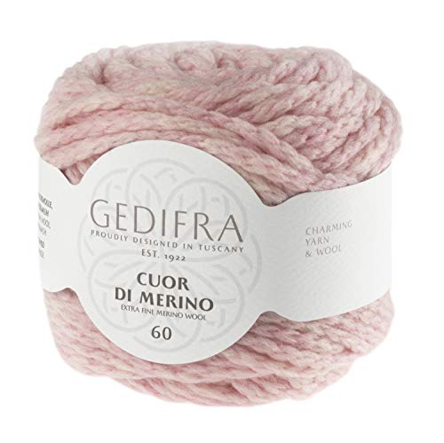 Gedifra Cuor Di Merino 60 9810003-00214 rosa Handstrickgarn, Merinowolle, Schurwolle von Gedifra