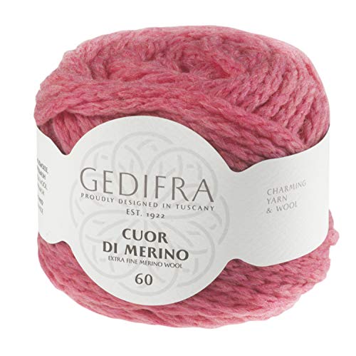 Gedifra Cuor Di Merino 60 9810003-00215 pink Handstrickgarn, Merinowolle, Schurwolle von Gedifra