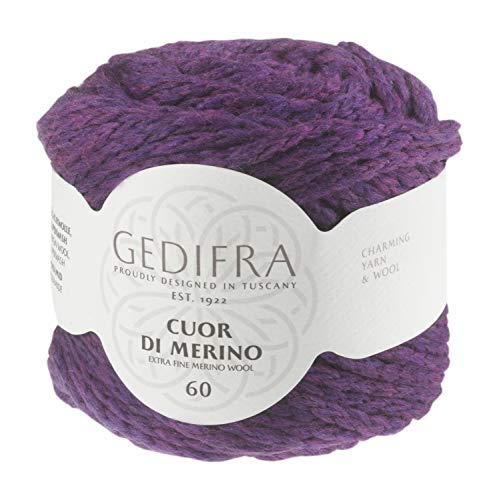 Gedifra Cuor Di Merino 60 9810003-00223 violett Handstrickgarn, Merinowolle, Schurwolle von Gedifra