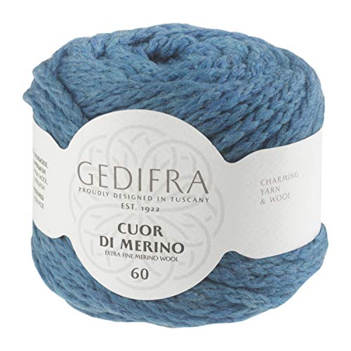 Gedifra Cuor Di Merino 60 9810003-00225 aquablau Handstrickgarn, Merinowolle, Schurwolle von Gedifra