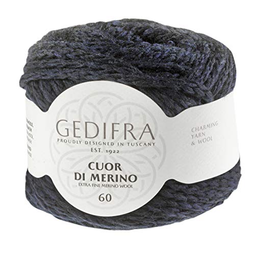 Gedifra Cuor Di Merino 60 9810003-00227 tiefseeblau Handstrickgarn, Merinowolle, Schurwolle von Gedifra