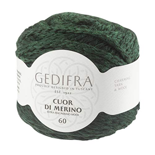 Gedifra Cuor Di Merino 60 9810003-00231 tannengrün Handstrickgarn, Merinowolle, Schurwolle von Gedifra