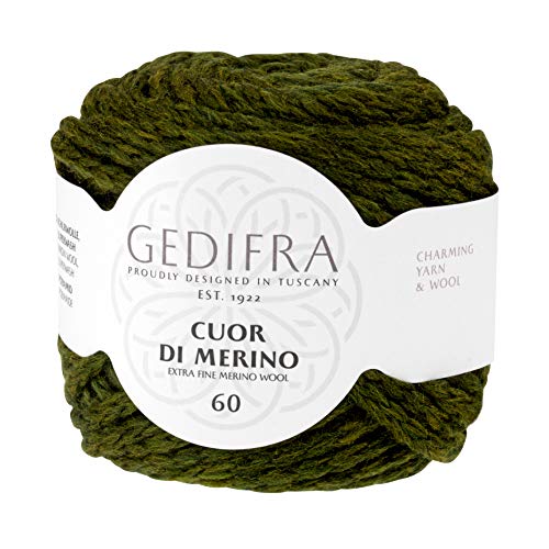 Gedifra Cuor Di Merino 60 9810003-00235 olivgrün Handstrickgarn, Merinowolle, Schurwolle von Gedifra