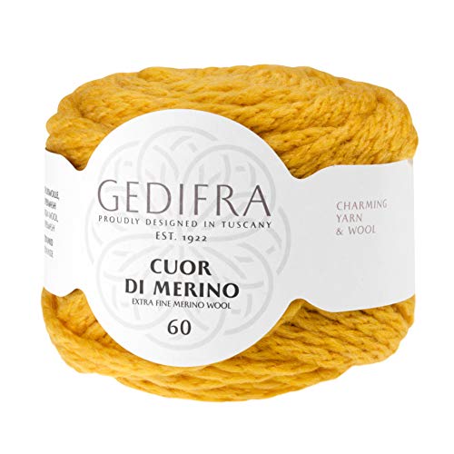 Gedifra Cuor Di Merino 60 9810003-00236 selfgelb Handstrickgarn, Merinowolle, Schurwolle von Gedifra