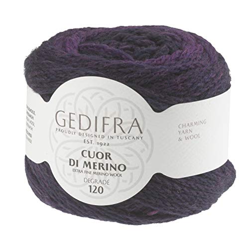 Gedifra Cuor Di Merino Degradé 9810004-01004 violett Handstrickgarn, Merinowolle, Schurwolle von Gedifra