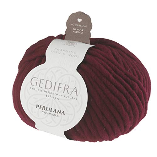 Gedifra Perulana 9810007-00514 kirschrot Handstrickgarn, Schurwolle von Gedifra