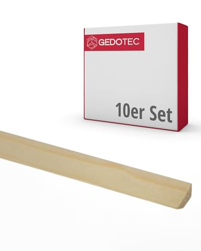 Gedotec Dreikantleiste - Holzbretter zum bauen aus Nadel-Holz 100 cm | 10 Stück 14 x 14 mm | BASIC | vielseitige Zierleiste und Holz zum Basteln von verschiedenen Objekten | trapezförmige Holzleisten von Gedotec