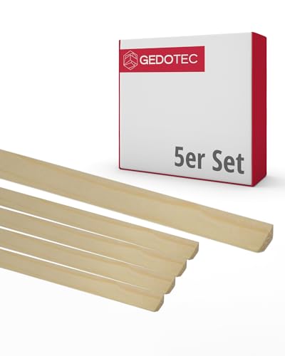 Gedotec Dreikantleiste - Holzbretter zum bauen aus Nadel-Holz 100 cm | 5 Stück 14 x 14 mm | BASIC | vielseitige Zierleiste und Holz zum Basteln von verschiedenen Objekten | trapezförmige Holzleisten von Gedotec