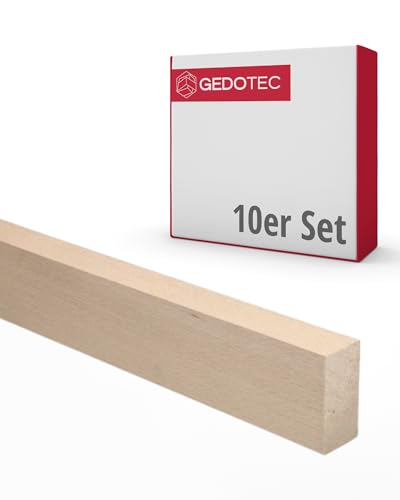 Gedotec Holzleisten zum basteln - Holzbretter zum bauen aus Buchen-Holz 95 cm | 10 Stück 20x30x950 mm | BASIC | vielseitiges Holz zum Basteln und Bauen von verschiedenen Objekten | Fensterbank Holz von Gedotec