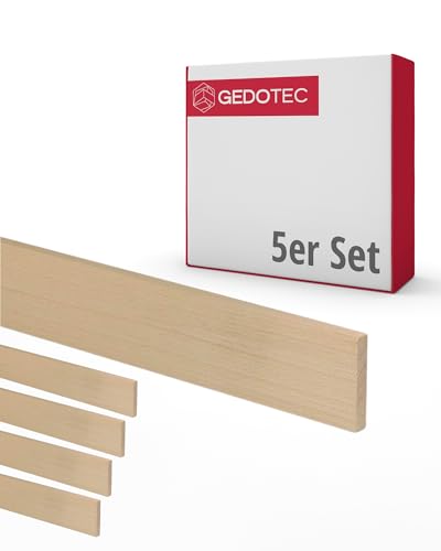 Gedotec Holzleisten zum basteln - Holzbretter zum bauen aus Buchen-Holz 95 cm | 5 Stück 3x19x950 mm | BASIC | vielseitiges Holz zum Basteln und Bauen von verschiedenen Objekten | Fensterbank holz Gedotec Holzleisten zum basteln - Holzbretter zum bauen aus Buchen-Holz 95 cm | 5 Stück 3x19x950 mm | BASIC | vielseitiges Holz zum Basteln und Bauen von verschiedenen Objekten | Fensterbank holz von Gedotec