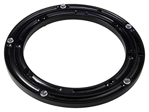 Gedotec Schwerlast-Drehbeschlag 360° Drehscheibe drehbar Ø 230 mm | Drehteller Kunststoff schwarz | Druckkugellager Tragkraft 200 kg | Dreh-Ring zum Schrauben für Möbel | 1 Stück - Drehkranz Küche von Gedotec