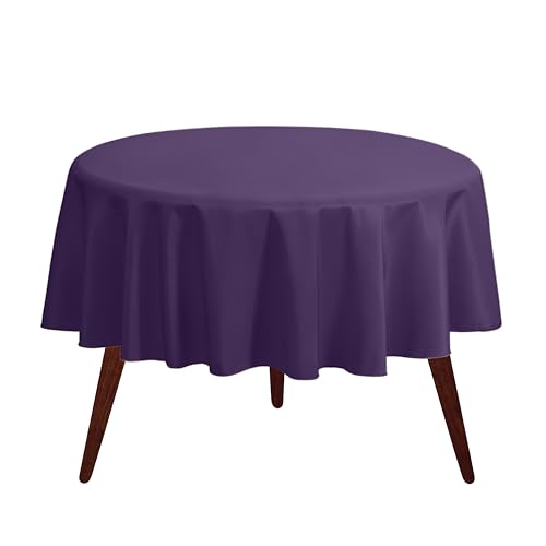 Gee Di Moda Runde Tischdecke, 178 cm, violett, runde Tischdecke für 61 bis 121 cm runde Tische – strapazierfähiger, waschbarer Stoff – für Buffet-Tisch, Urlaubsparty, Abendessen, Hochzeit und von Gee Di Moda